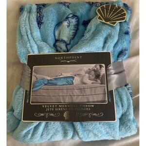 Mermaid Tail Wearable Blanket Climb In Throw Blue Multi Color Kids New Comfy